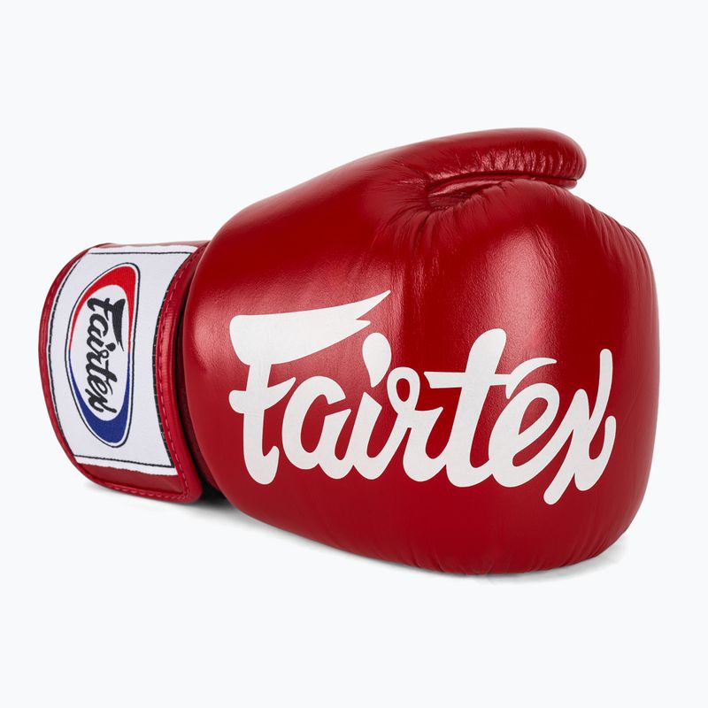 Fairtex Deluxe Tight-Fit red boxing gloves 5
