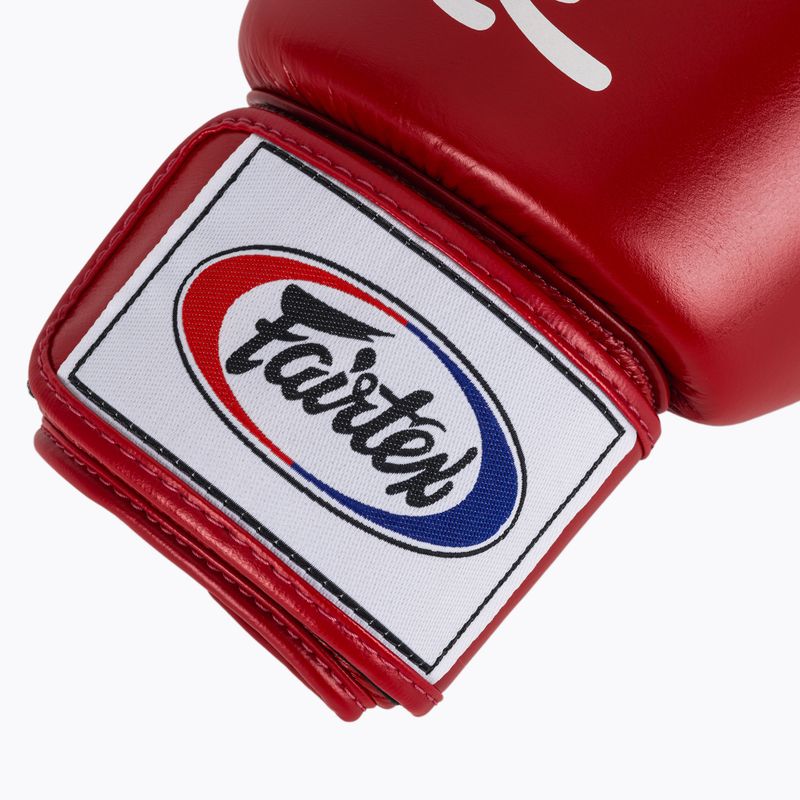 Fairtex Deluxe Tight-Fit red boxing gloves 6