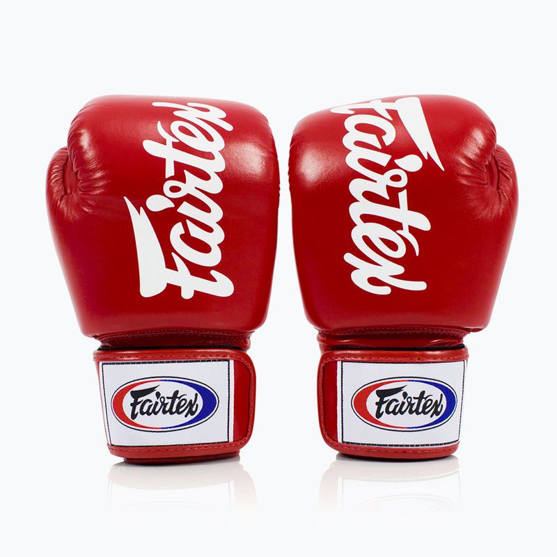 Fairtex Deluxe Tight-Fit red boxing gloves