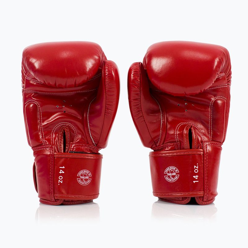 Fairtex Deluxe Tight-Fit red boxing gloves 2