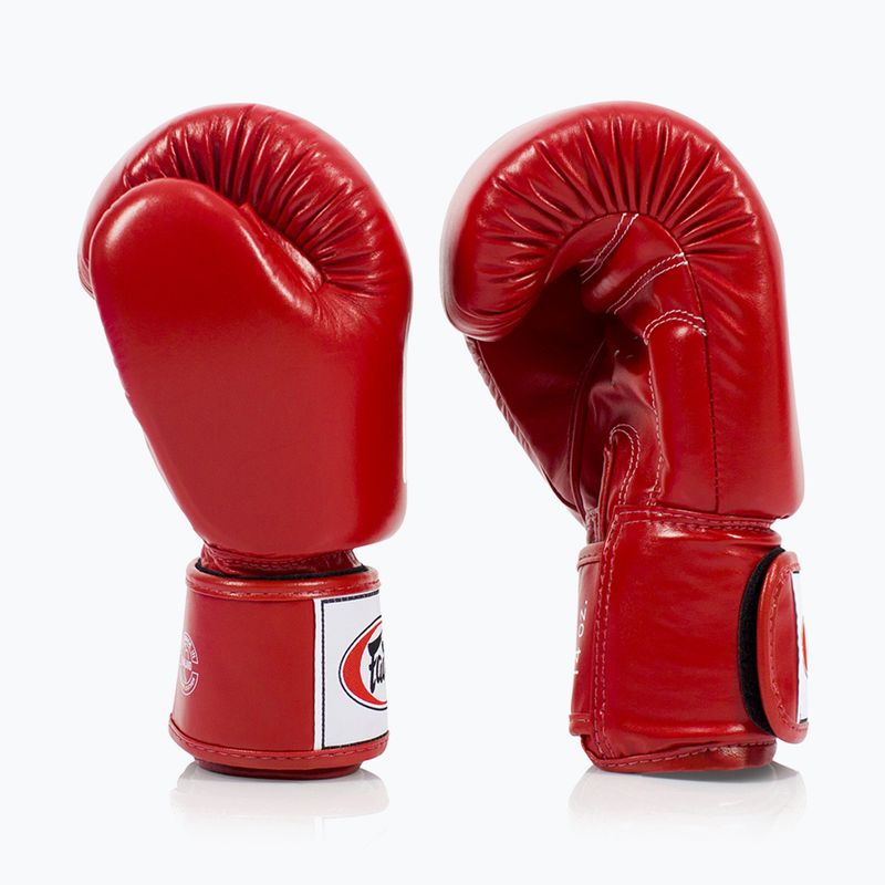 Fairtex Deluxe Tight-Fit red boxing gloves 3