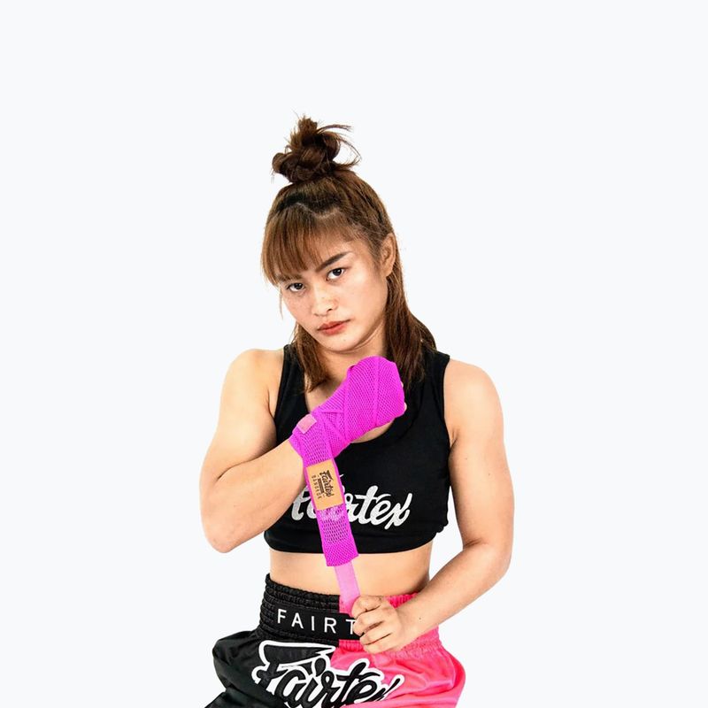 Fairtex Elastic Handwraps boxing bandages 455 cm pink 3