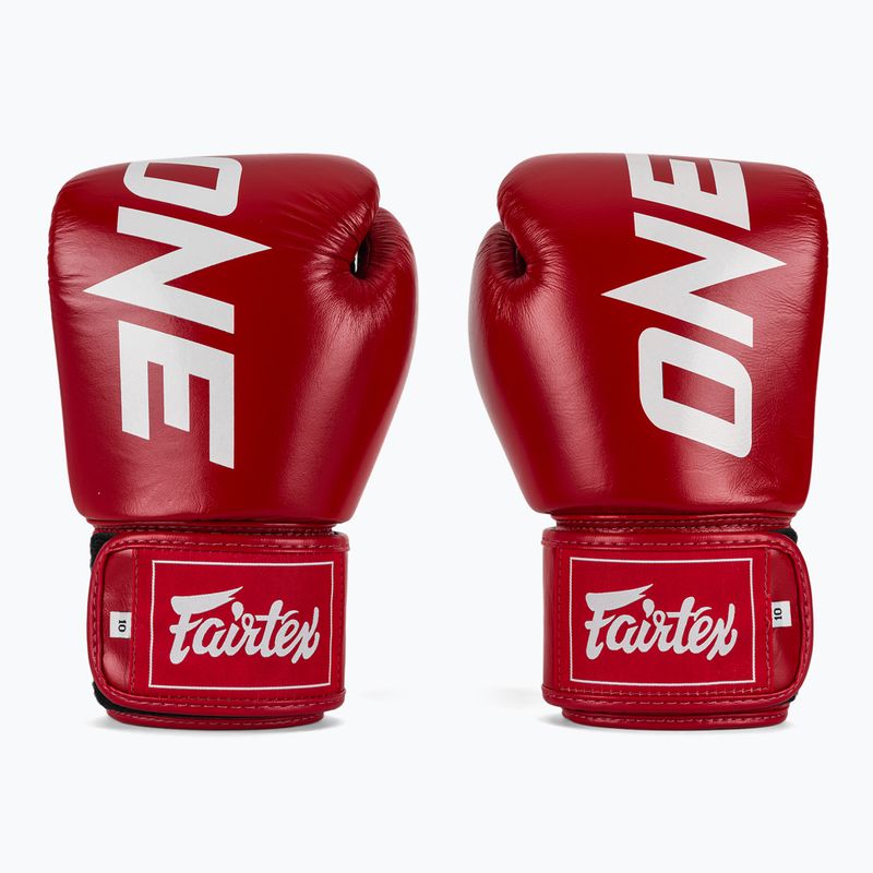 Fairtex ONE X Fairtex Boxing gloves red 2