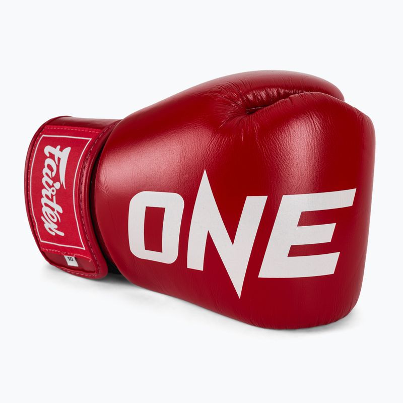 Fairtex ONE X Fairtex Boxing gloves red 5