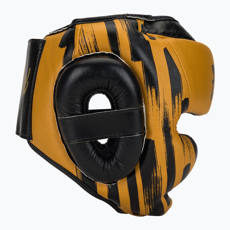 Fairtex Microfiber Headguard boxing helmet gold 2
