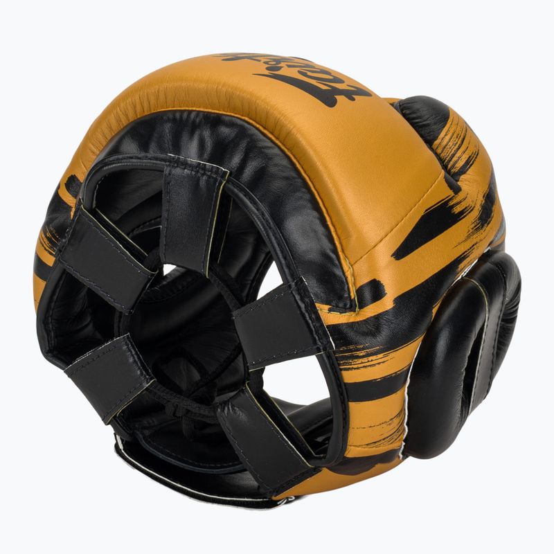 Fairtex Microfiber Headguard boxing helmet gold 6