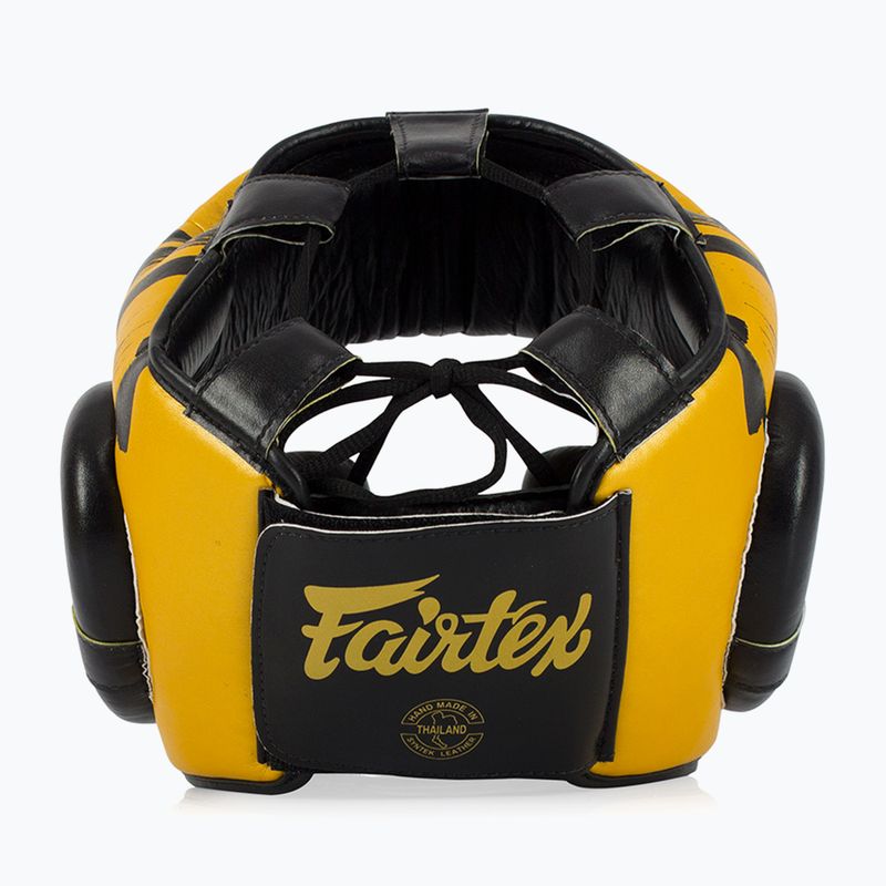 Fairtex Microfiber Headguard boxing helmet gold 5