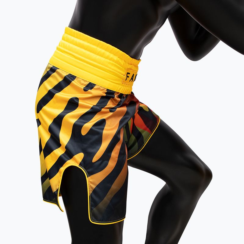 Fairtex Boxing BT2002 'Tiger' yellow/black boxing shorts 5