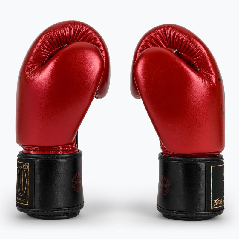 Fairtex Golden Jubilee red boxing gloves 4