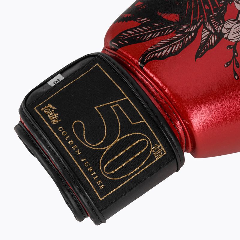 Fairtex Golden Jubilee red boxing gloves 6