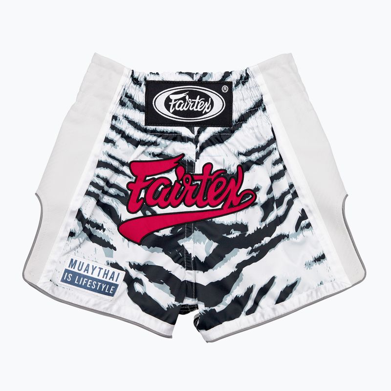 Fairtex Children's Boxing Shorts BSK2103 "White Tiger" white