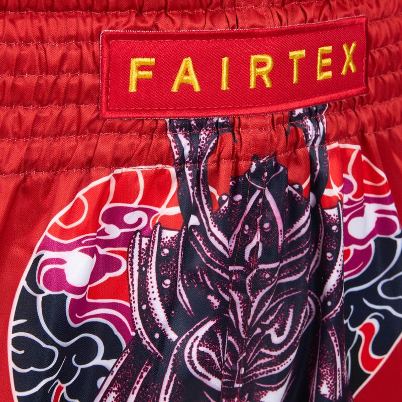 Fairtex Children's Boxing Shorts BSK2108 'Silent Warrior' red 3