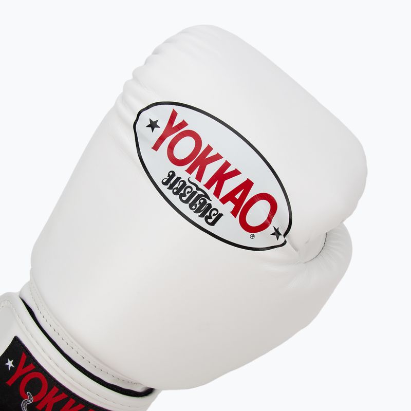 Men's boxing gloves YOKKAO Matrix white 5