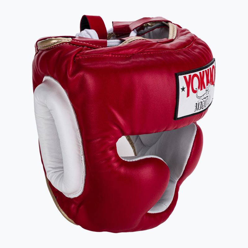 YOKKAO Training Headguard combat sports helmet red HYGL-1-2