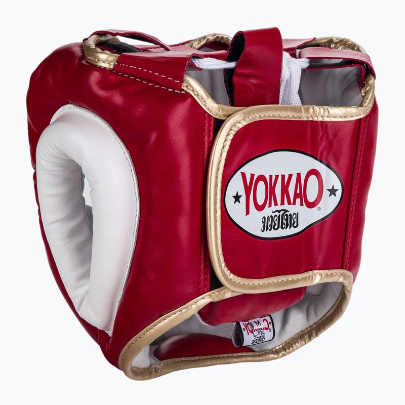 YOKKAO Training Headguard combat sports helmet red HYGL-1-2 3