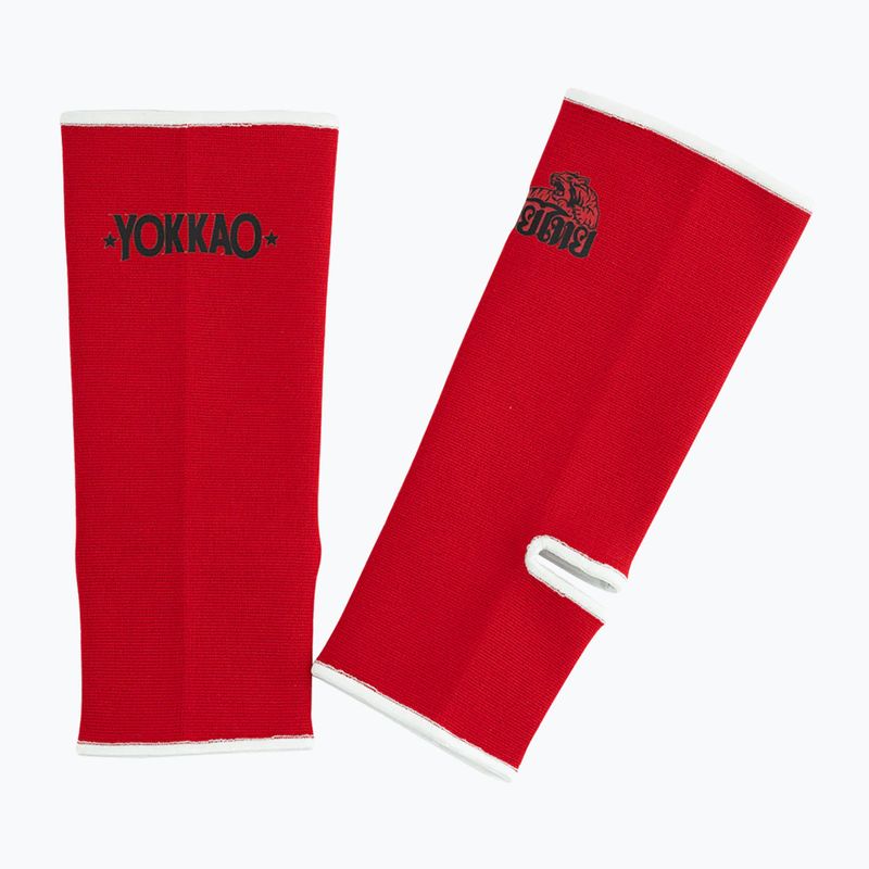 Men's YOKKAO Muay Thai ankle protectors red