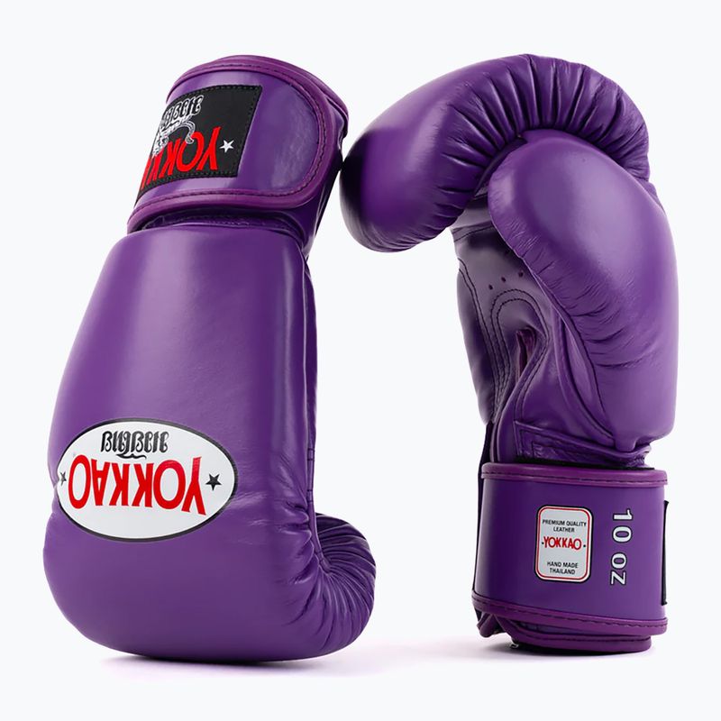 Men's boxing gloves YOKKAO Matrix flash purple 3