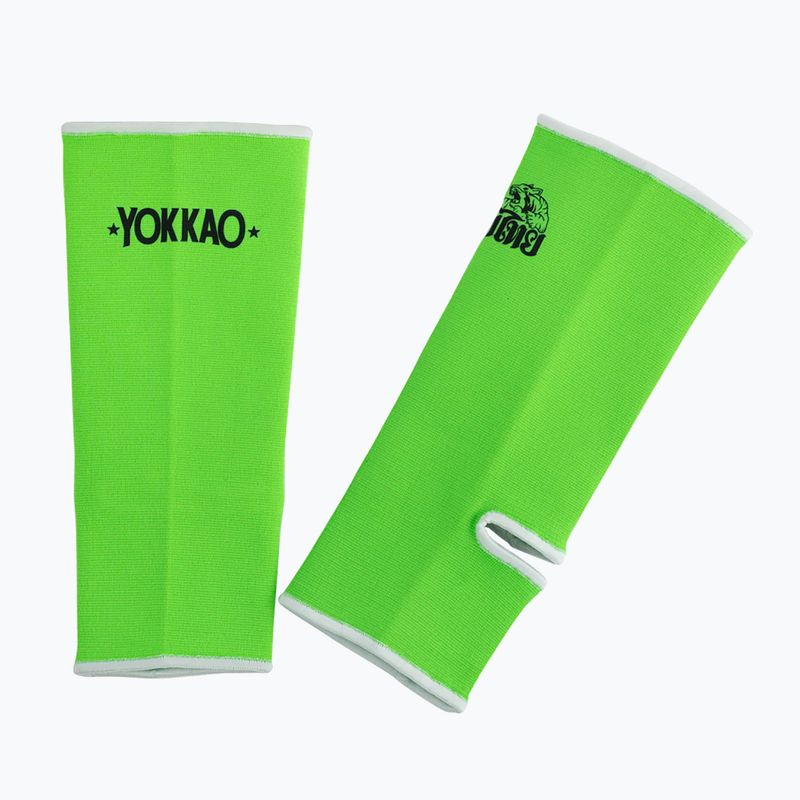 YOKKAO Muay Thai men's ankle protectors neon green