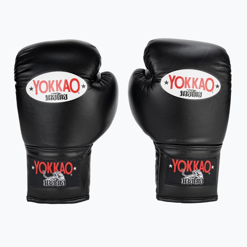 YOKKAO Matrix Lace Up men's boxing gloves black 2