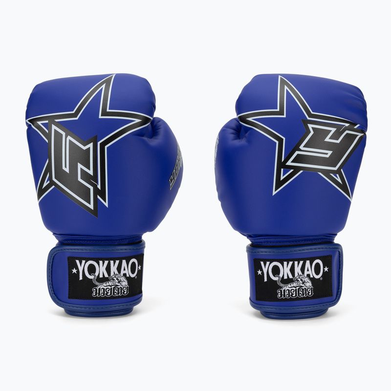 Boxing gloves YOKKAO Institution Boxing blue 2