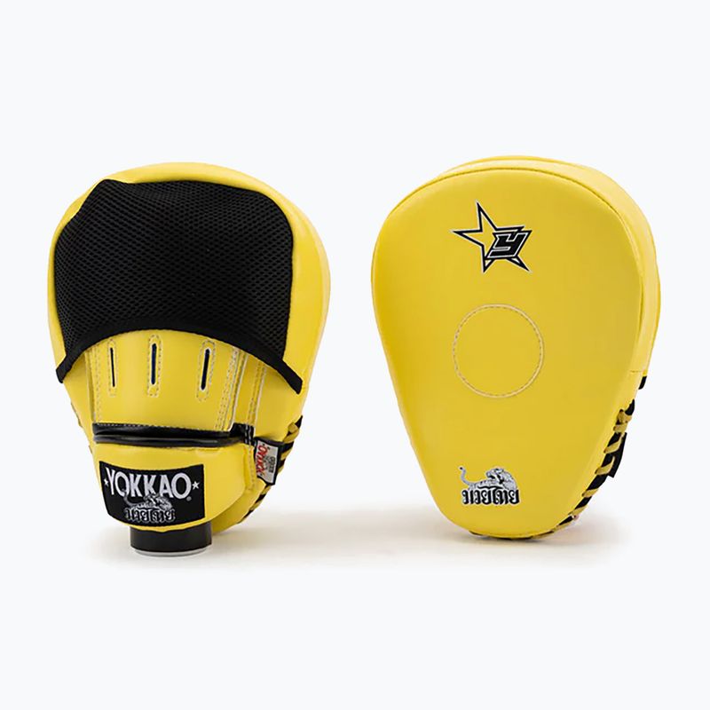 YOKKAO Institution Focus Mitts Close Finger yellow training pads