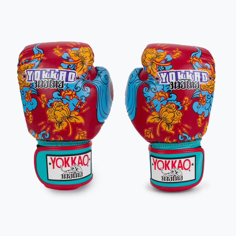 YOKKAO Hawaiian red boxing gloves FYGL-71-2