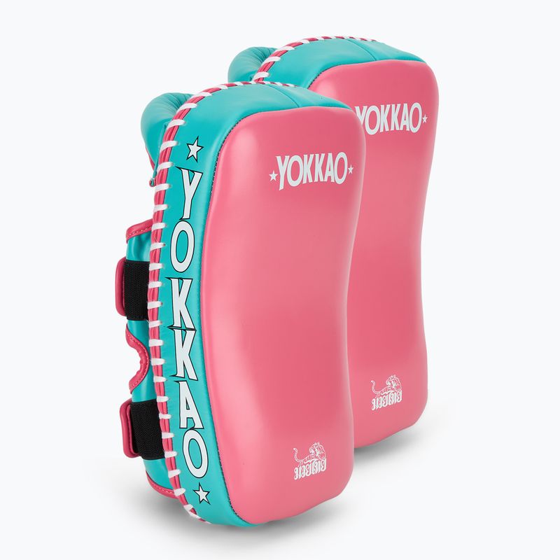 YOKKAO Curved training shield 2 pcs hot pink/island