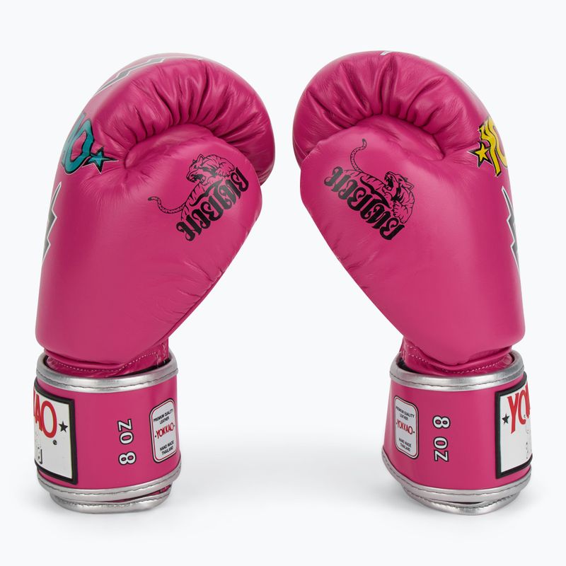 Men's boxing gloves YOKKAO Stadium fuchsia 4