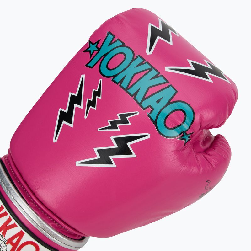 Men's boxing gloves YOKKAO Stadium fuchsia 5