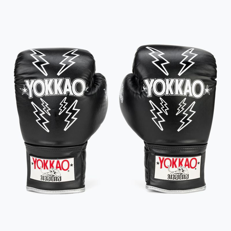 Men's boxing gloves YOKKAO Stadium Lace Up black 2