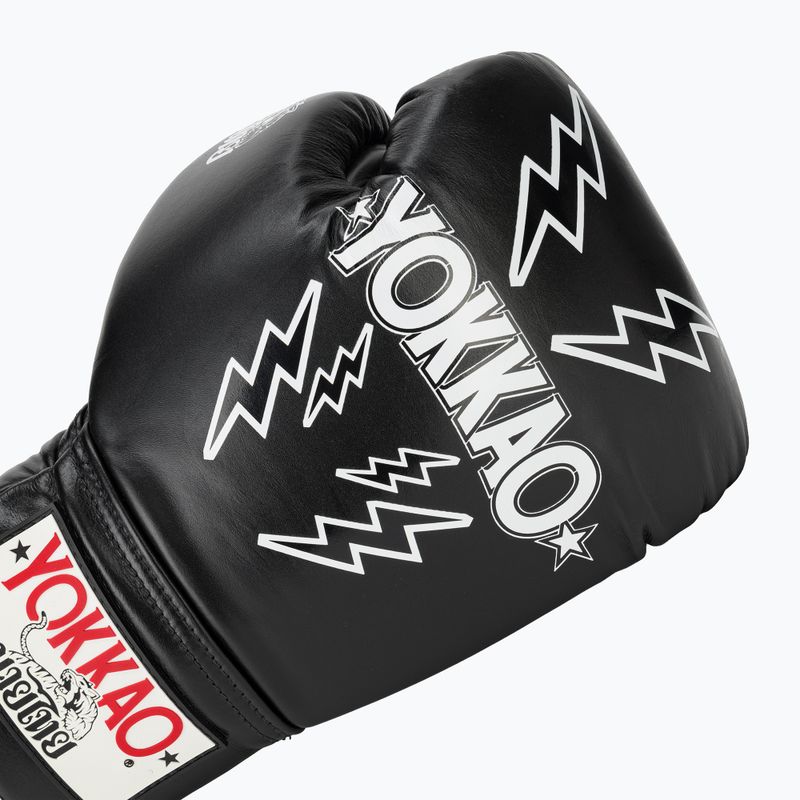 Men's boxing gloves YOKKAO Stadium Lace Up black 5