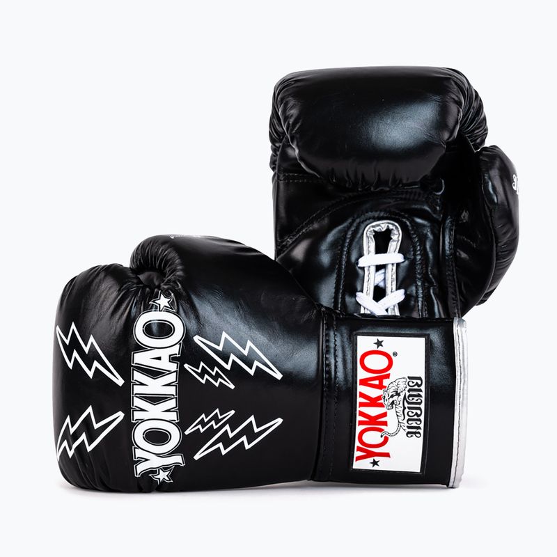Men's boxing gloves YOKKAO Stadium Lace Up black