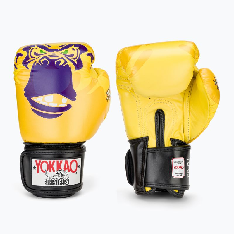 Men's boxing gloves YOKKAO Primate yellow