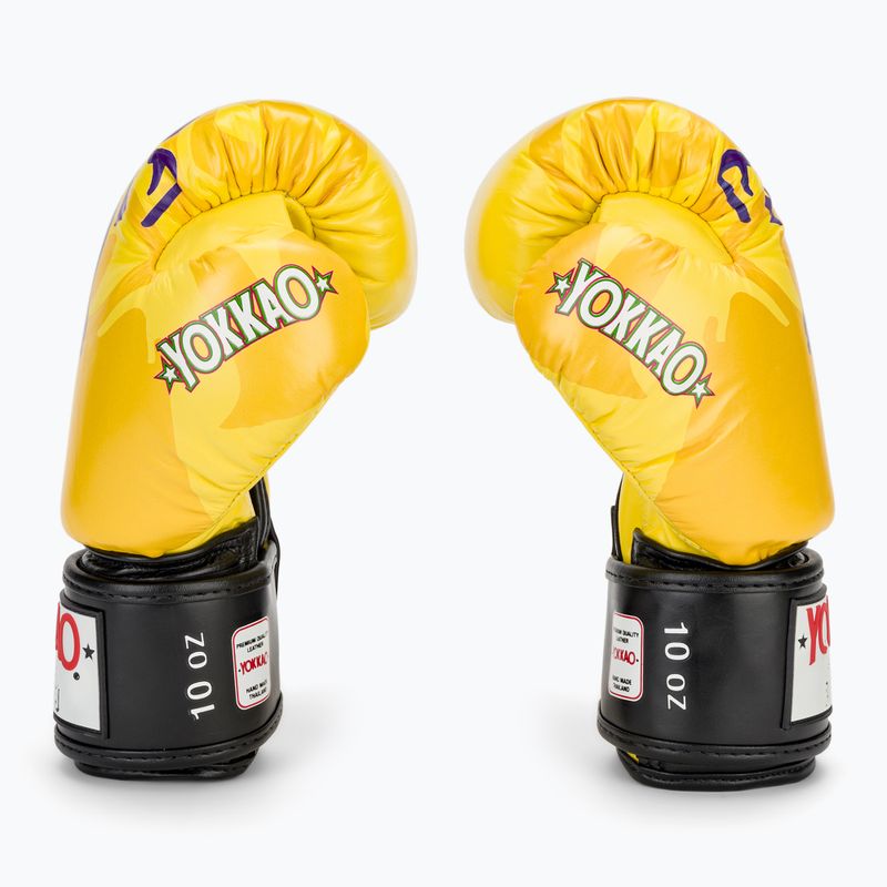 Men's boxing gloves YOKKAO Primate yellow 4