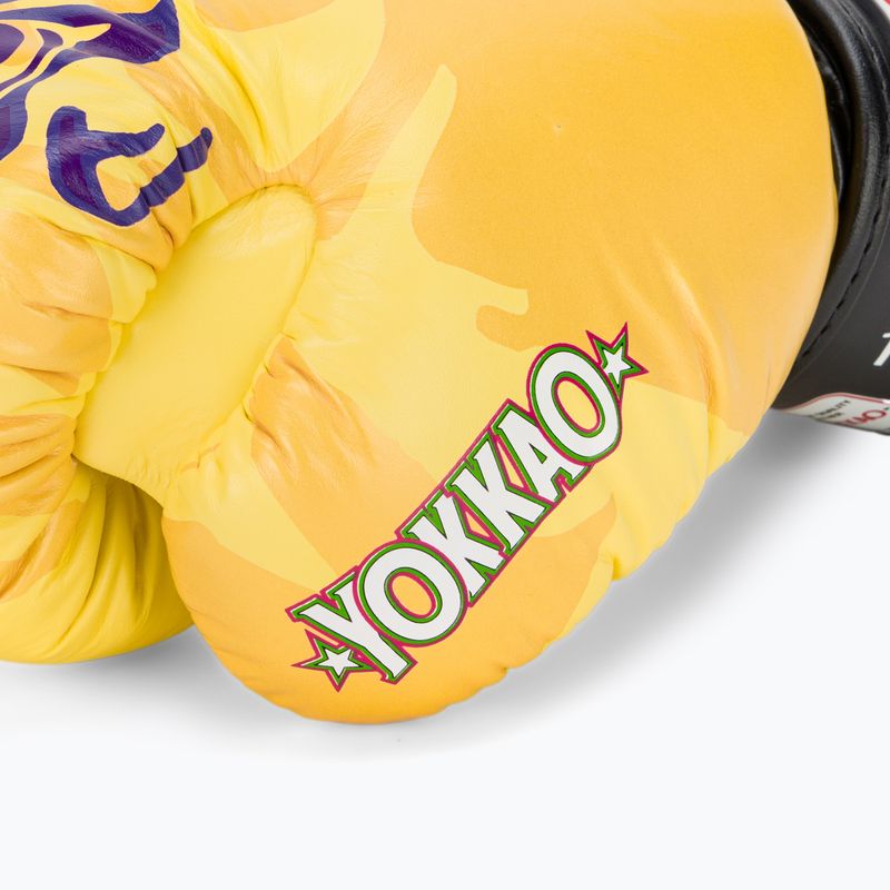 Men's boxing gloves YOKKAO Primate yellow 7