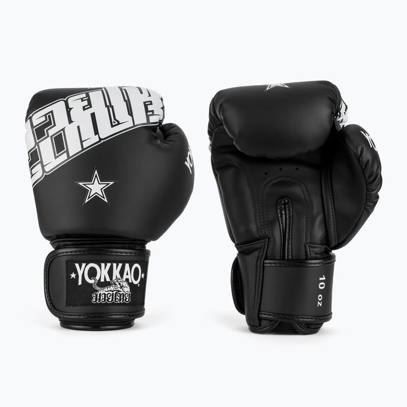 Boxing gloves YOKKAO Lettering Boxing black