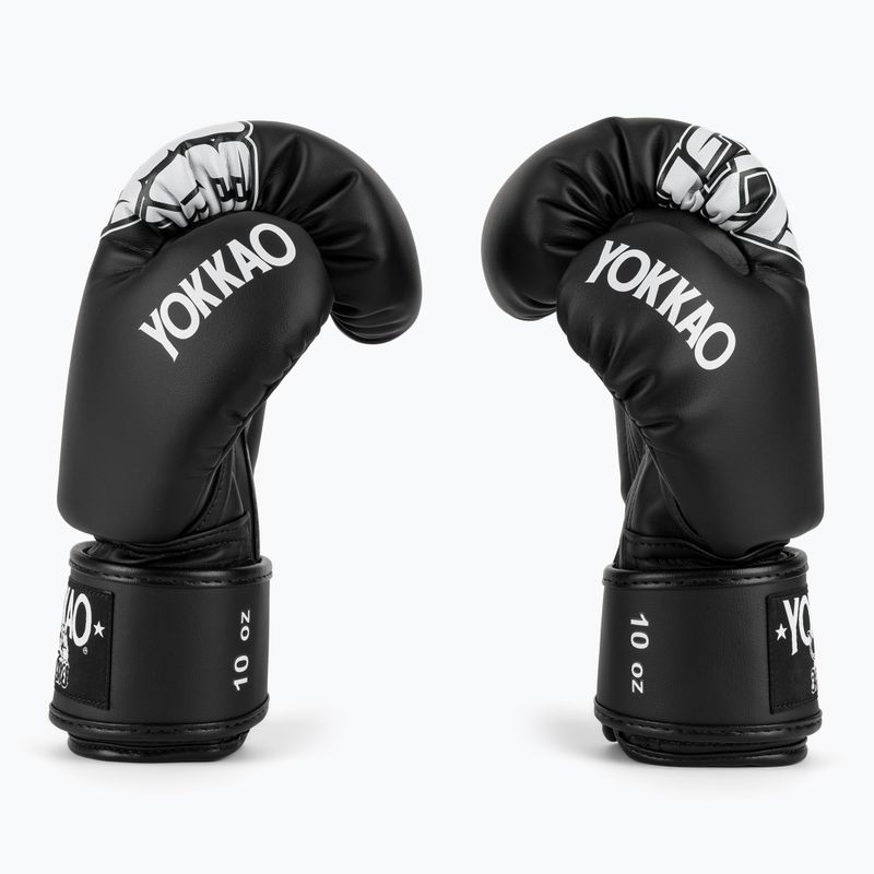 Boxing gloves YOKKAO Lettering Boxing black 4
