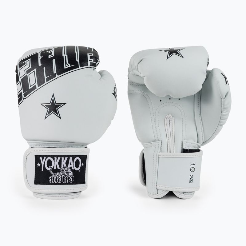 Boxing gloves YOKKAO Lettering Boxing white