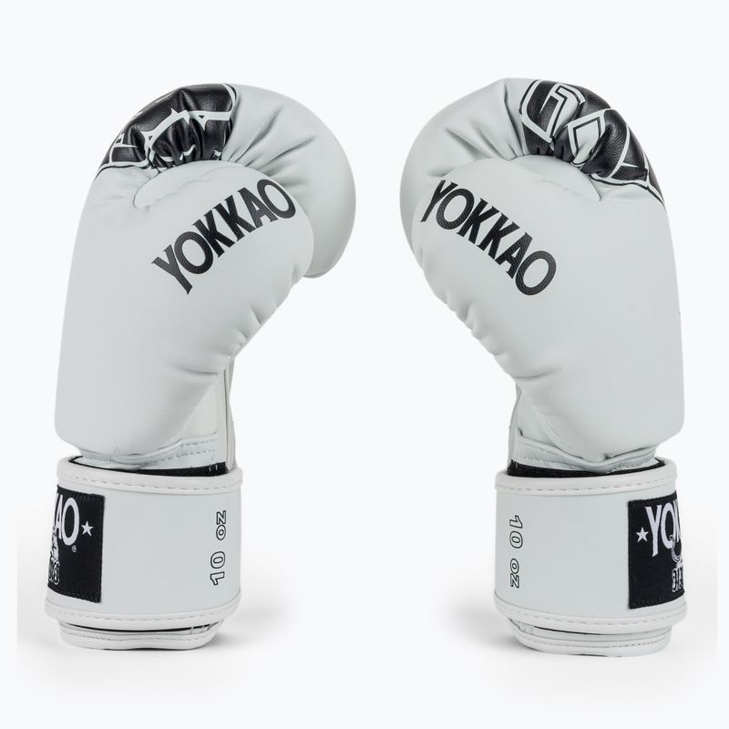 Boxing gloves YOKKAO Lettering Boxing white 4
