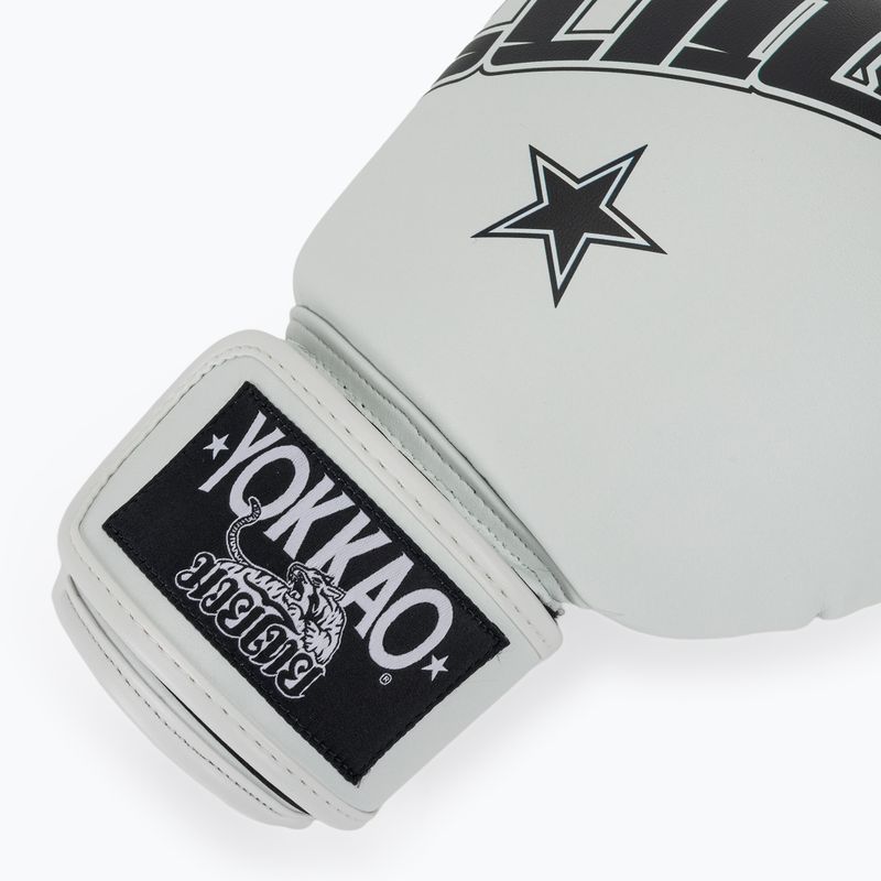 Boxing gloves YOKKAO Lettering Boxing white 6
