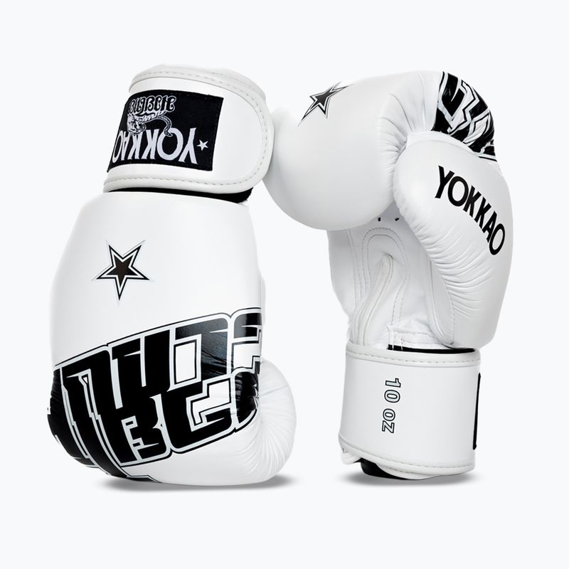 Boxing gloves YOKKAO Lettering Boxing white