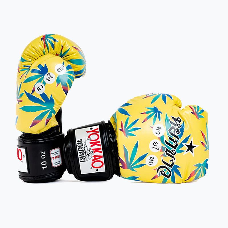 Men's boxing gloves YOKKAO Wax yellow 3