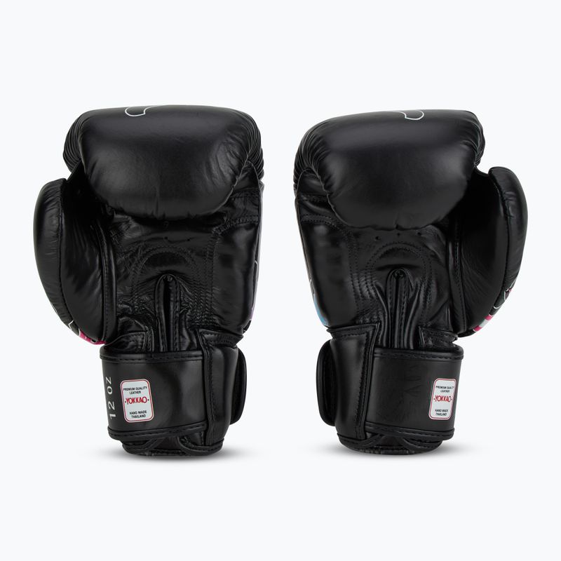 Men's boxing gloves YOKKAO Flames black 3