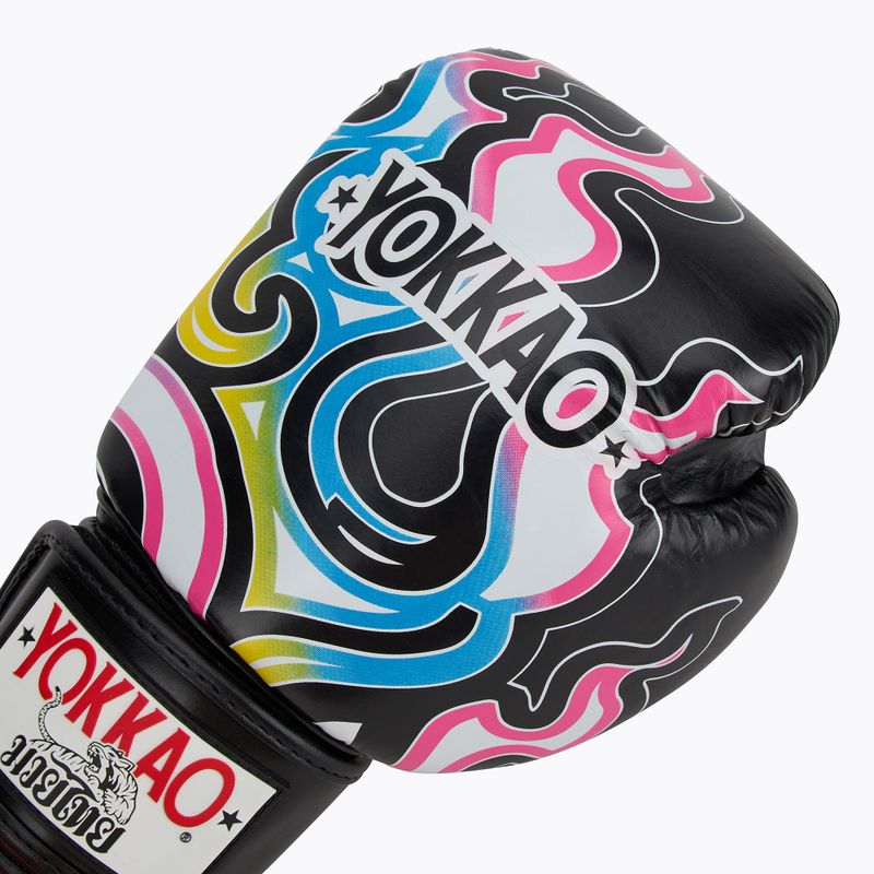 Men's boxing gloves YOKKAO Flames black 5