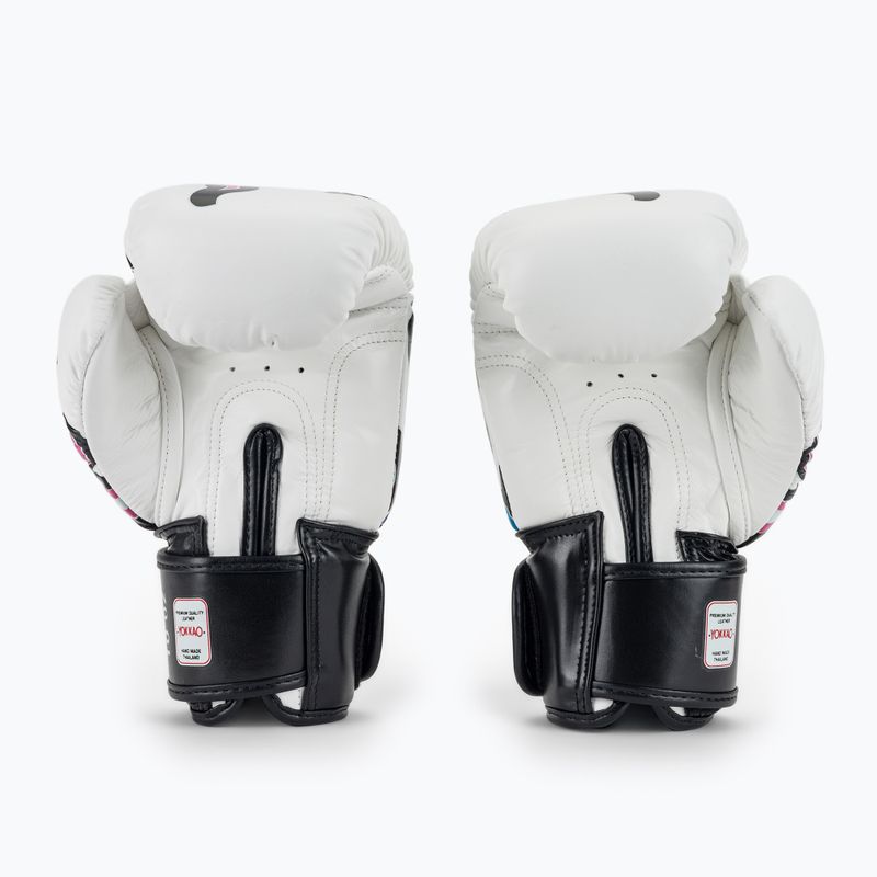 Men's boxing gloves YOKKAO Flames white 3