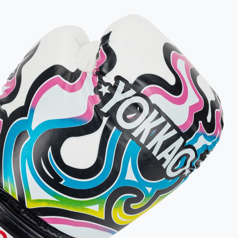 Men's boxing gloves YOKKAO Flames white 5