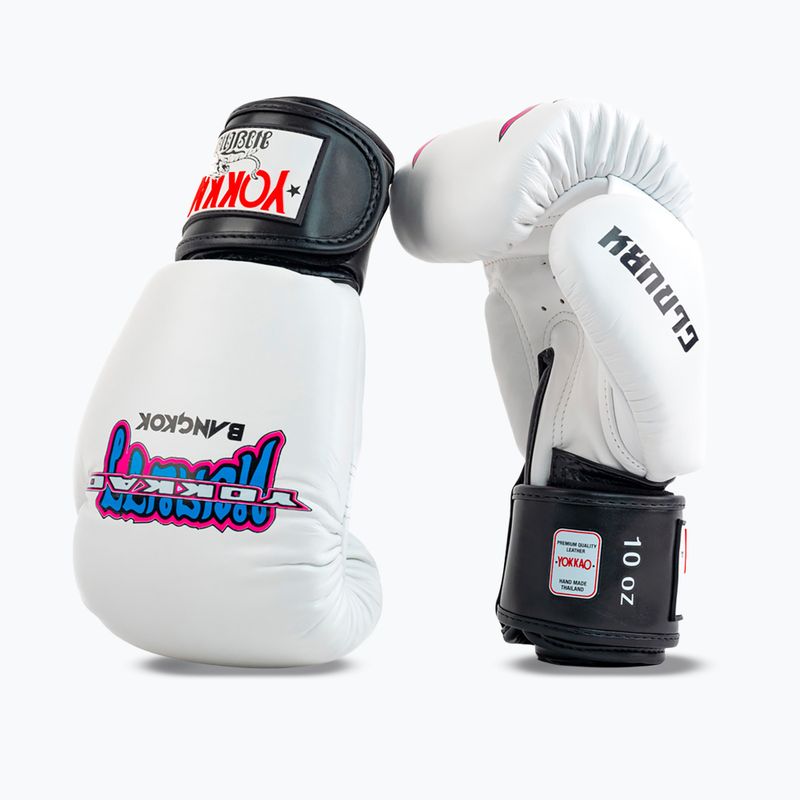 Men's boxing gloves YOKKAO East Club white 2