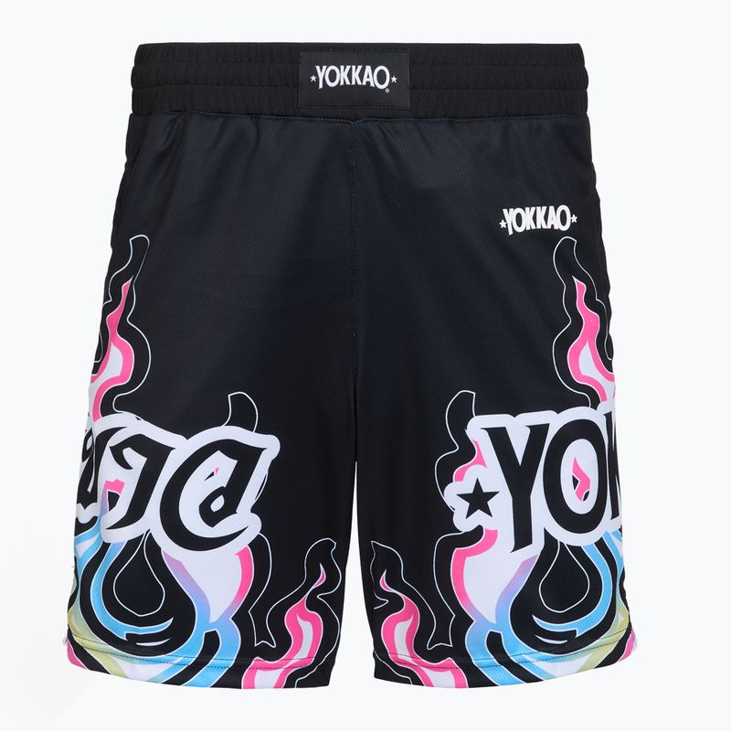 Men's training shorts YOKKAO Flames Workout black