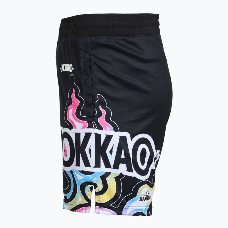 Men's training shorts YOKKAO Flames Workout black 3