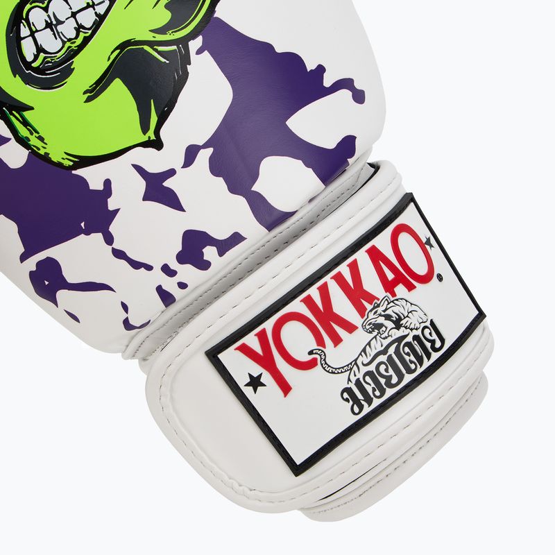 Men's boxing gloves YOKKAO Angry Bull white 6